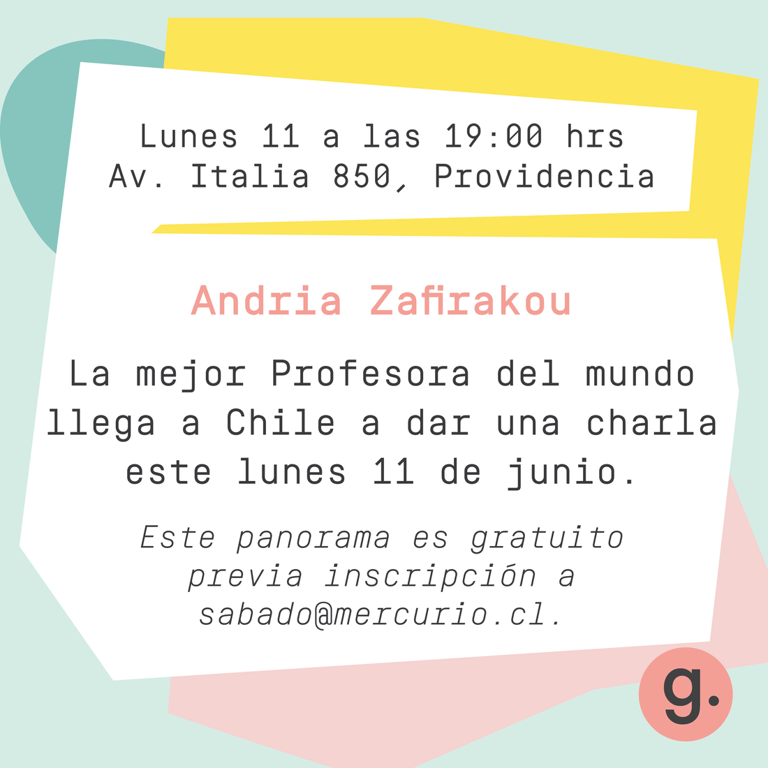 NO TE PIRDAS LA CHARLA DE LA MEJOR PROFESORA DEL MUNDO